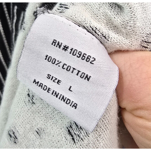 Vintage Coatigan Womens Large Black White Dot Artsy Sweater Cardigan Button Long - Picture 11 of 14